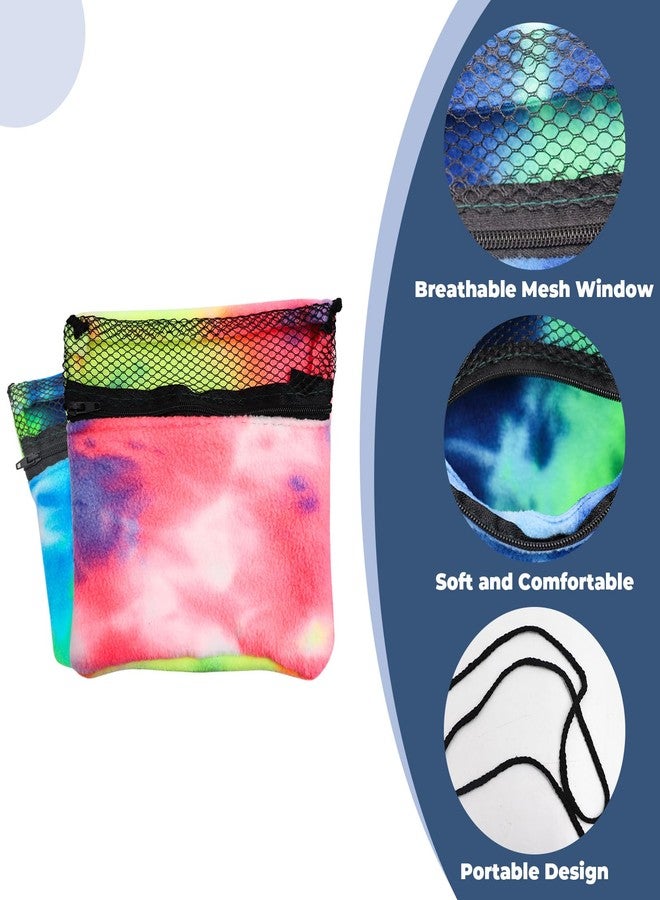 MHLLGN 2 Packs Pet Bonding Pouch, Colorful Small Animal Carrier with Breathable Mesh Window, Pet Travel Carrier Accessories for Gerbils, Squirrels, Hamsters, Little Snakes, Geckos - Image 3